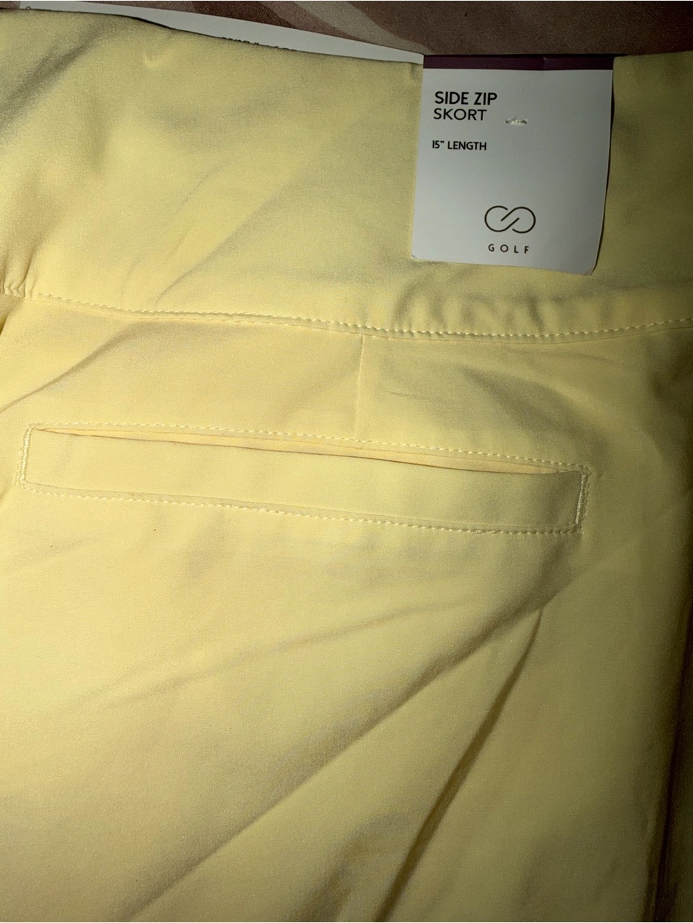 CALIA by Carrie Underwood Pale Yellow Pleated Tennis Skort - Picture 4 of 14